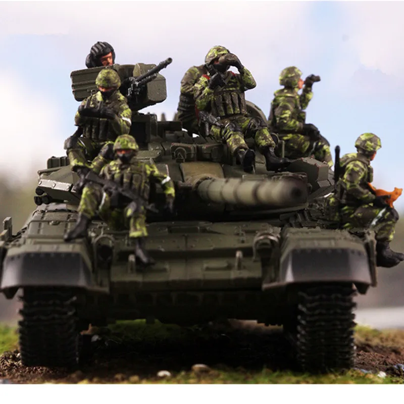 1:72 Scale Model 10Pcs Russian Red Schoolbag Commander Special Operations Team Soldiers Action Figure Toys Scene Accessory