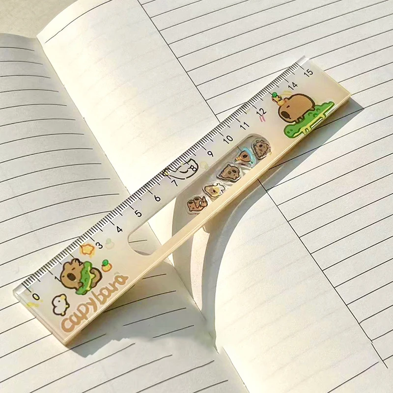 Kuromi Pochacco Cute Cartoon Capybara Shaker Ruler Creative Anime Character Ruler School Student Stationery