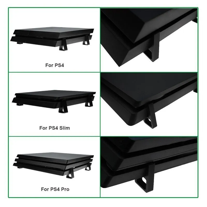 4PCS Cooling Horizontal Bracket For PS4 Slim PS4 Pro ABS Heighten Stand Feet For PS4 Cooler Holder Stand For PS4 Accessories