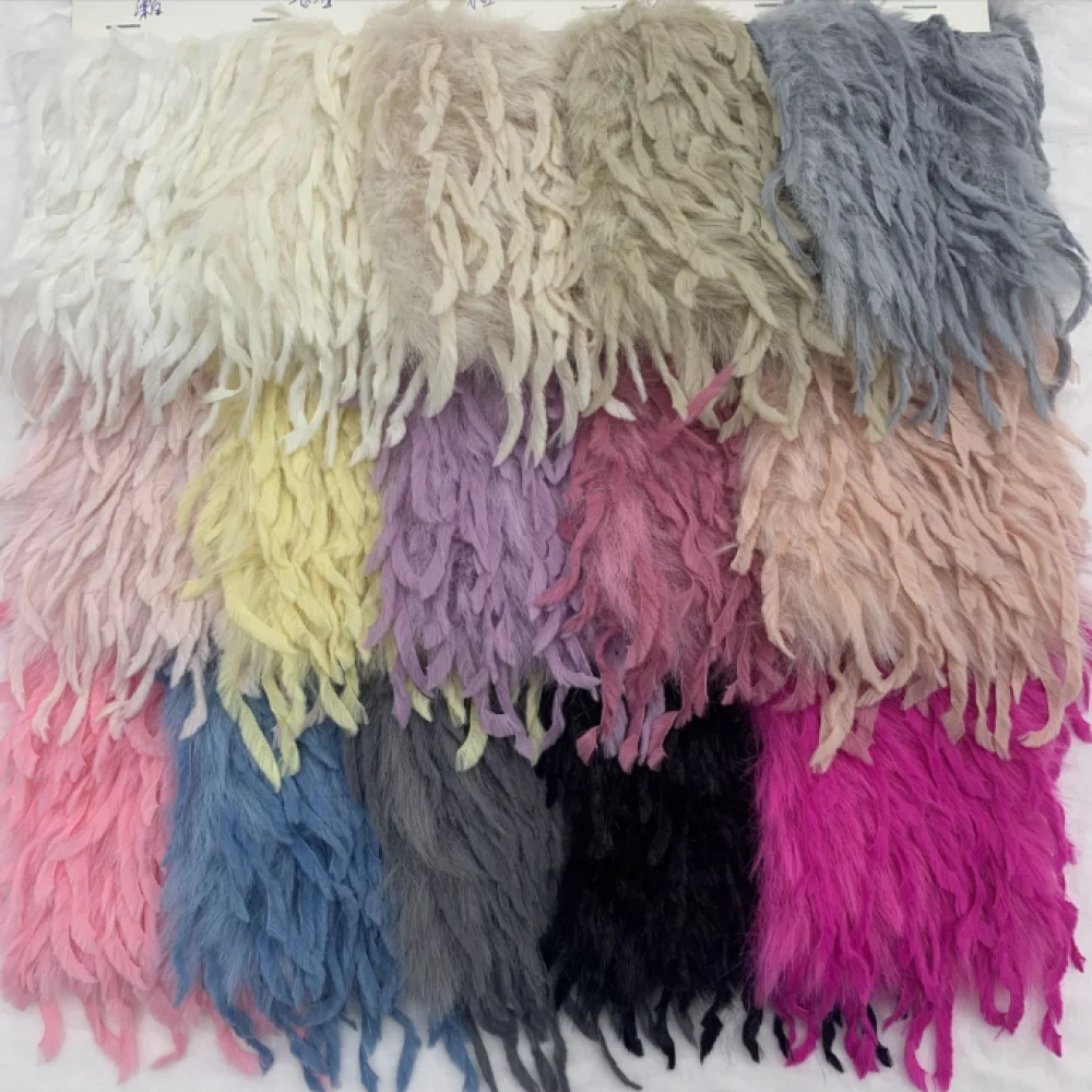 

ZYFMPTEX 2024 New 5cm Long Plush Fabric 165x90cm Artificial Fur Polyester Plush DIY Clothing/Toys Mink Fabric Sales Non Elastic