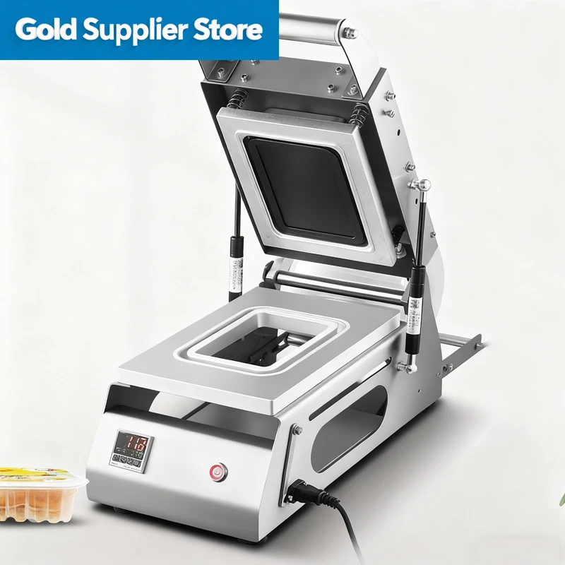 Electric Food Tray Sealer Plastic Lunch Box Take-Away Aluminum Paper Lunch Box Sealing Machine