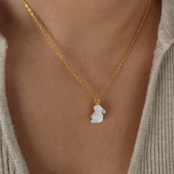 Fashion Temperament Joker Chain Necklace New Korea Exquisite Simple Rabbit Pendant Necklace Women's Jewelry