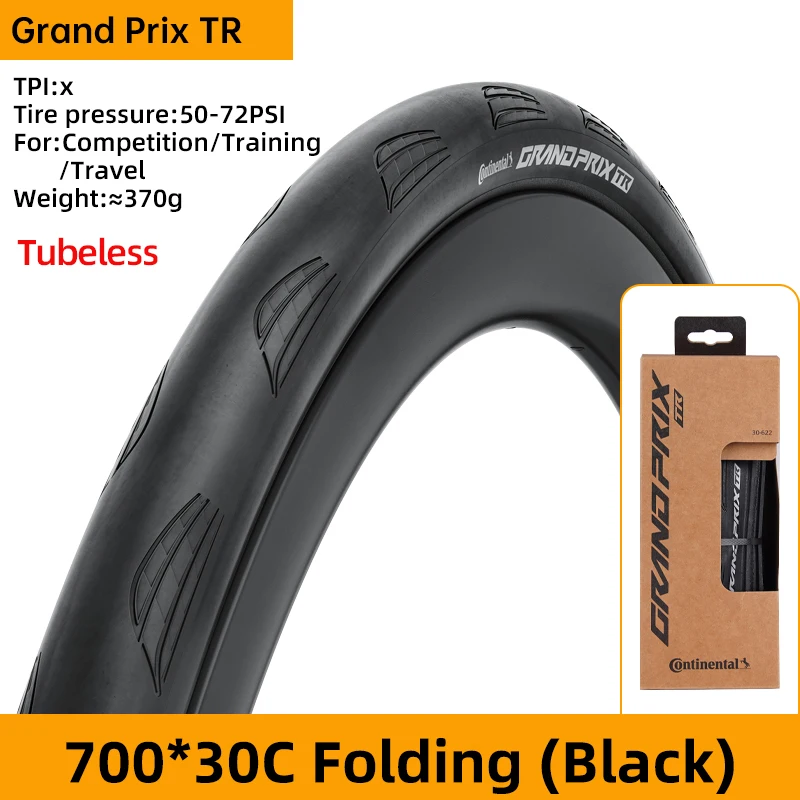 Continental Grand Prix TR Rennradreifen 700c Tubeless Clincher Fahrradreifen 700x28 700x30 BlackChili Compound Fahrradzubehör – Detail 5