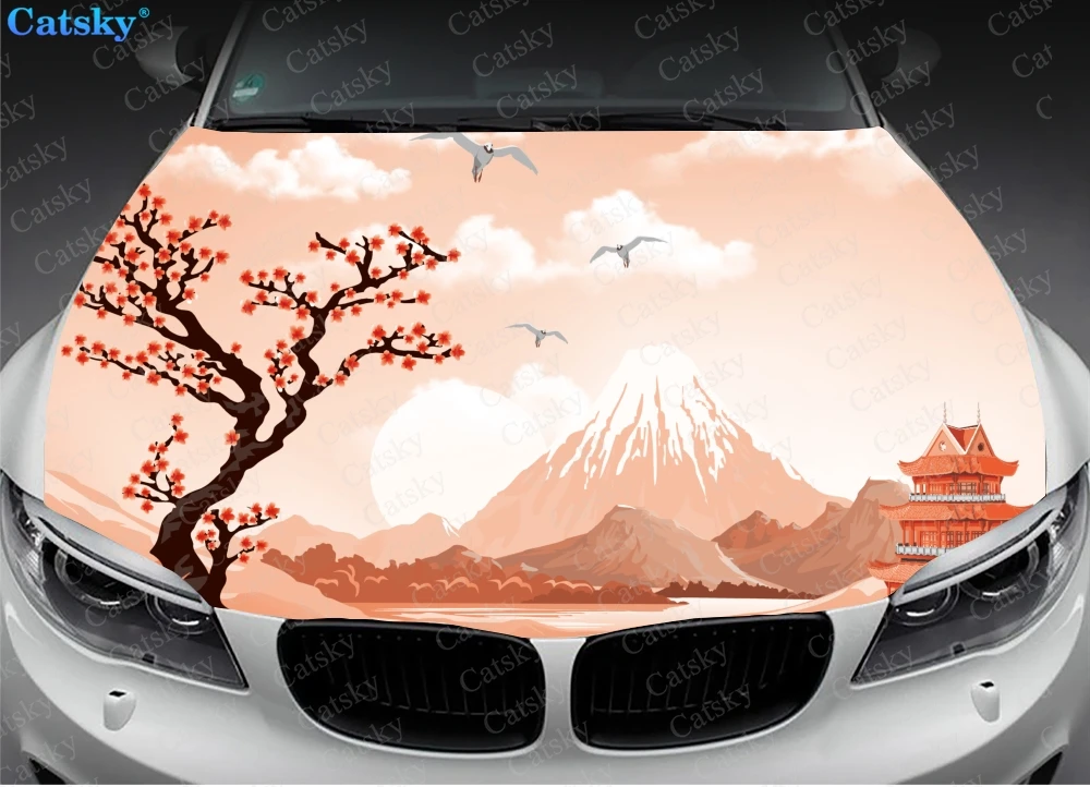 

Samurai, Japanese samurai,Samurai, Japanese samurai,Car hood wrap lion decal, bonnet vinyl sticker, full color graphic decalar