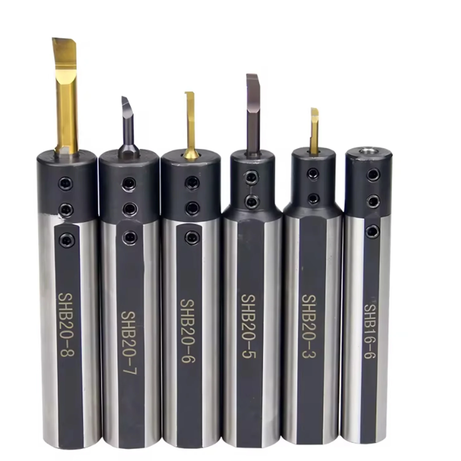 SHB12 16 20 25-3 4 5 6 7 8 10 12mm Small Tungsten Steel Boring Tool Holder CNC Cutter Sleeve Cutting Small Diameter Holder SHB