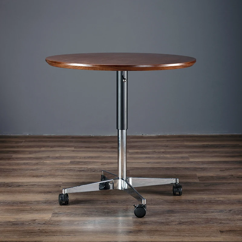 

Deyike lifting small round table movable dining table household cafe negotiation table balcony
