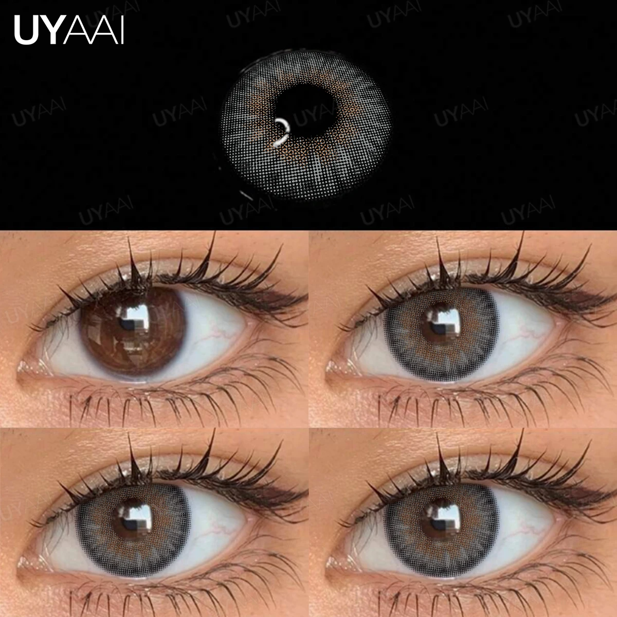 UYAAI Siri 1 Paar farbige Schüler für braune Augen, grüne Augen, Kontaktkosmetik, natürliche modische Linsen für Make-up – Detail 16