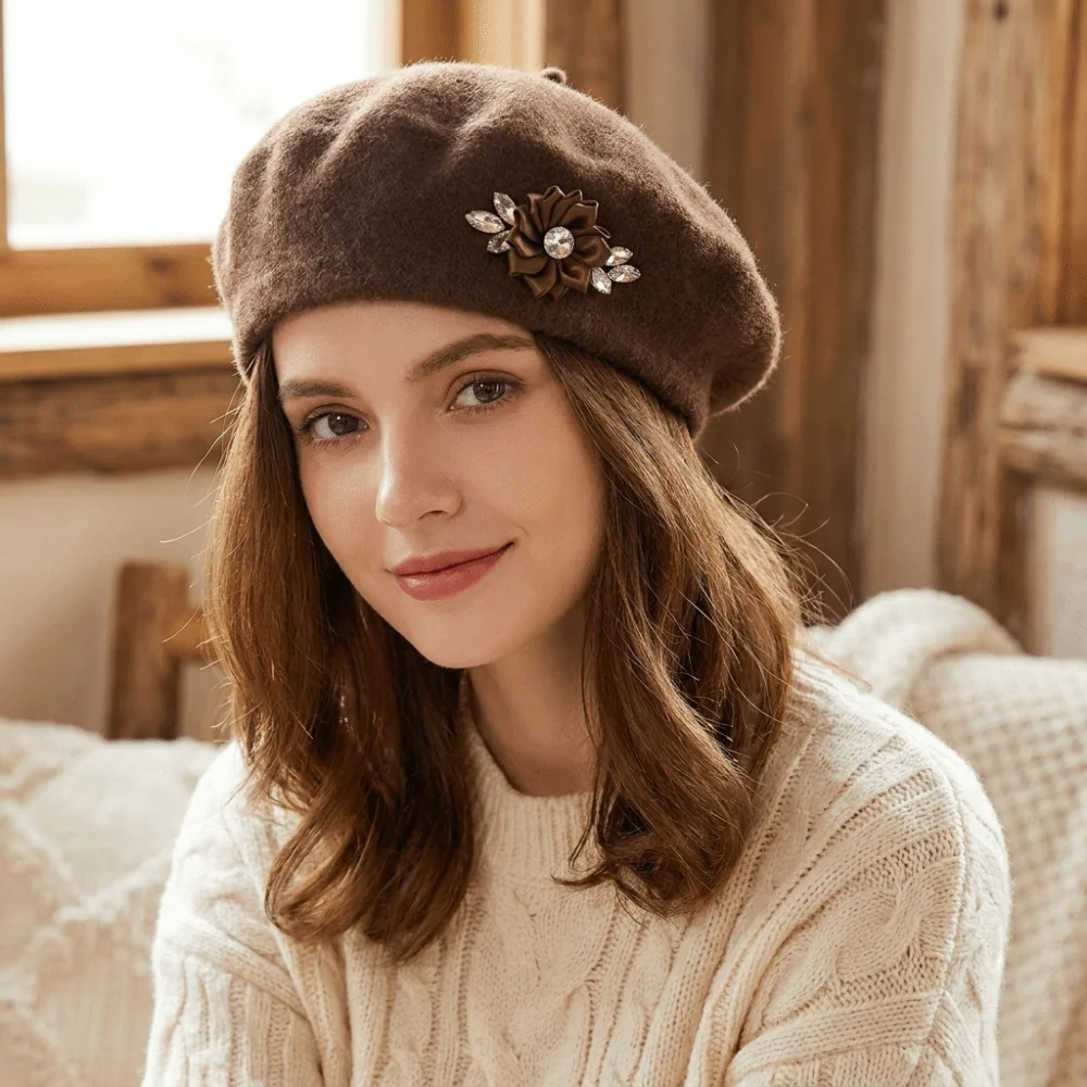 Beret French Wool - Berretto in Lana Tinta Unita alla