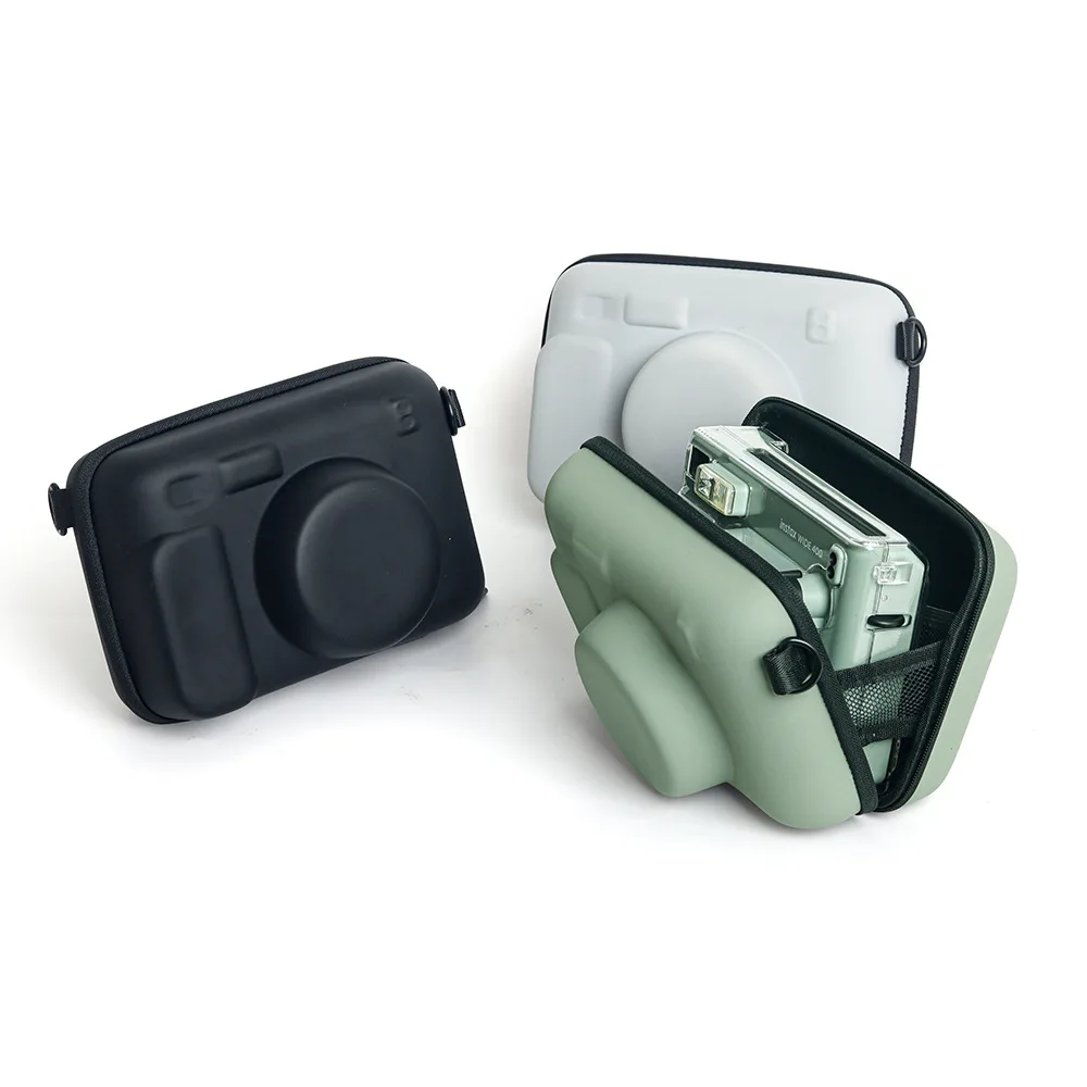 Camera Protective Cover Case Bag For Fuji Instax Wide w400/w300 Camera General Hard Case PU Protective Pouch with Shoulder Strap