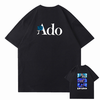 2025 Summer Fashion Ado Fan T-shirt Cute and Interesting Graphic Printed Cotton Men and Women's Couple T-shirt Harajuku Style