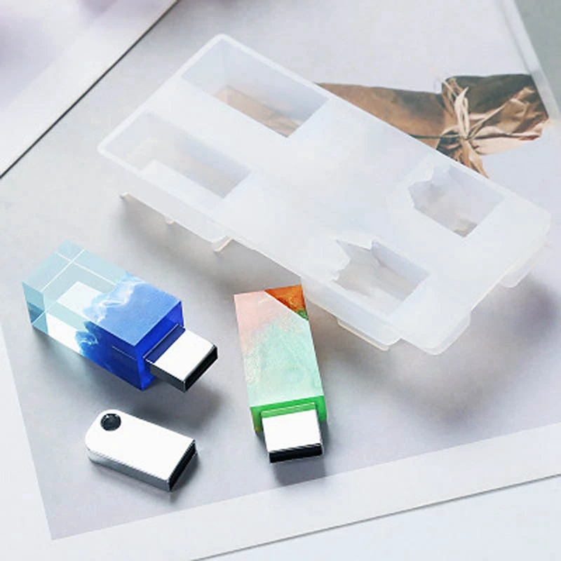 DIY Silicone U Disk Mold Mountain Sea Mini Landscape Crystal Epoxy Mold Epoxy Resin Making Mold