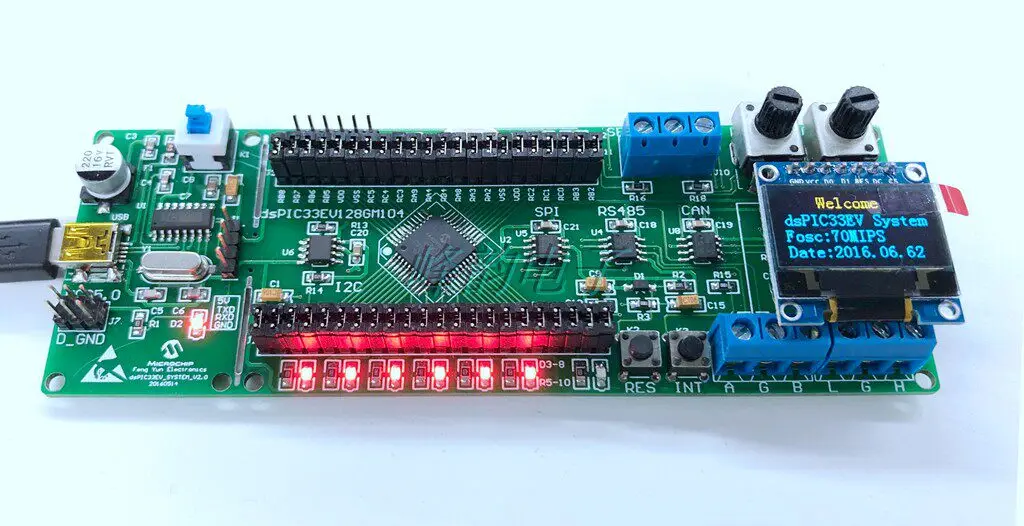 1 piece DsPIC Development Board dsPIC33EV Series Development Board Microchip dsPIC33EV128GM104