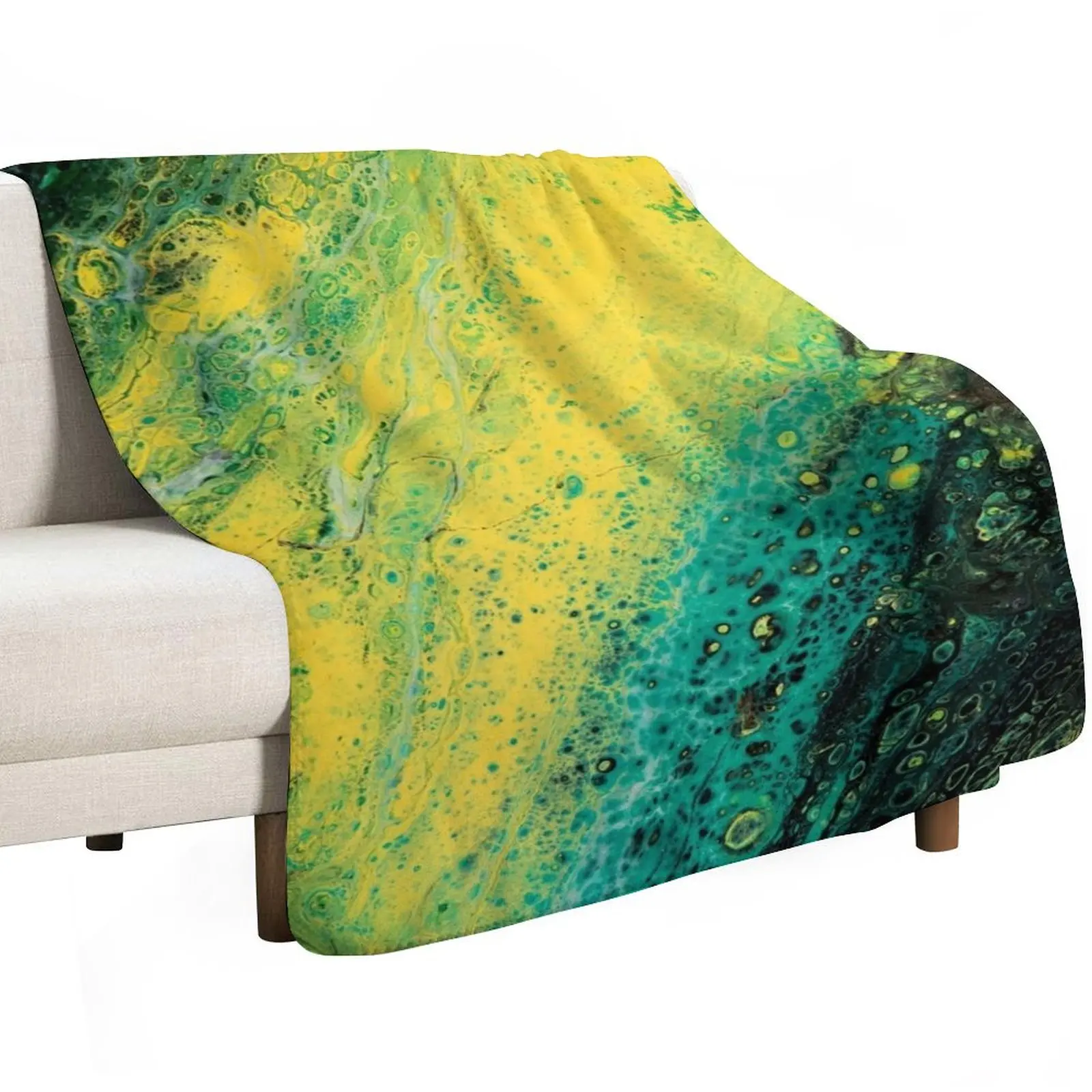 Murky Light Green River Throw Blanket Decorative Throw Thin Summer Beddings Sleeping Bag Cute funny gift Blankets