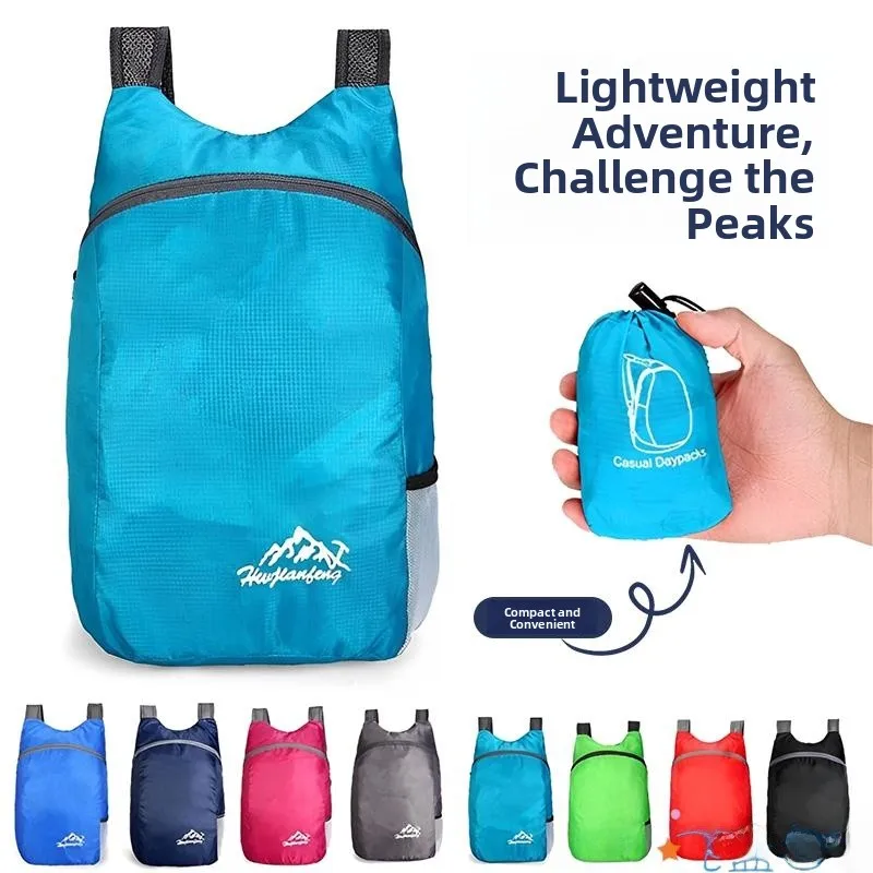 

Ultra-Thin Ultra-Light Portable Travel Backpack Sports Outdoor Casual Durable Nylon Material Hiking Waterproof Shoulder Bag