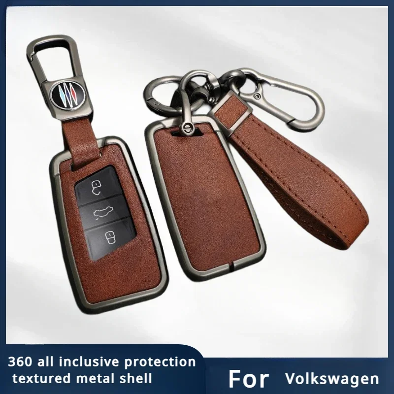 

Zinc Alloy Car Key Case Cover Shell For VW Volkswagen Passat B8 Magotan For Skoda Kodiaq Superb A7 Smart Keyless