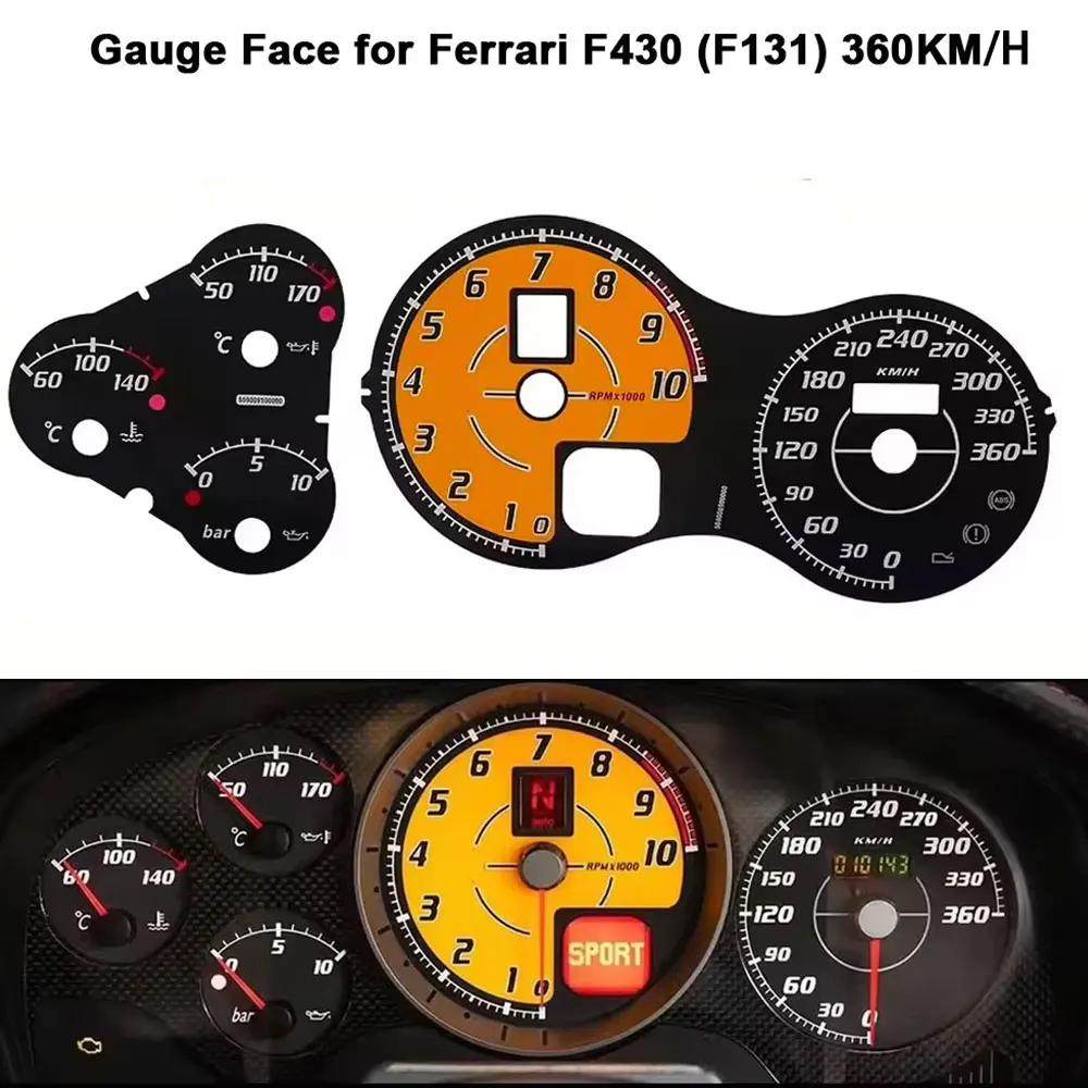 EL-Panel mit Anzeigefläche für Ferrari F430 (F131) Instrumentencluster-Hintergrundbeleuchtungsreparatur – Detail 10