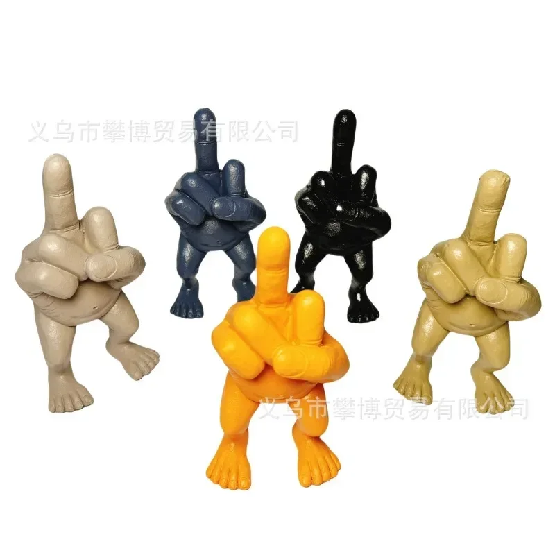 Spoofing Creative Funny Middle Finger Human Mold Legs Resin Craft Desktop Party Decoration Ornament