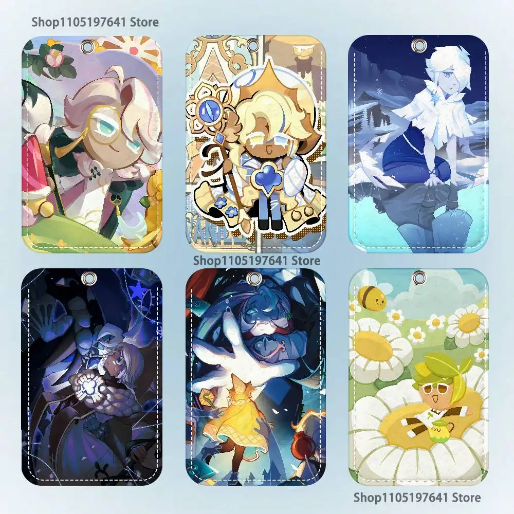 

Funny Game Cookies R-Run Cartoon Card Keychain Anime Fashion Pendant Bag ID Door Card Case Bus Card Cute Adult