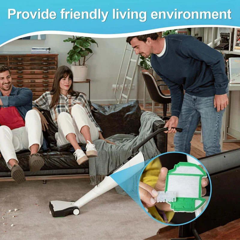 Bolsas de repuesto para aspiradora Vorwerk VK7, bolsa de polvo de 8 piezas y 2 filtros de piezas para aspiradora Vorwerk Kobold FP7