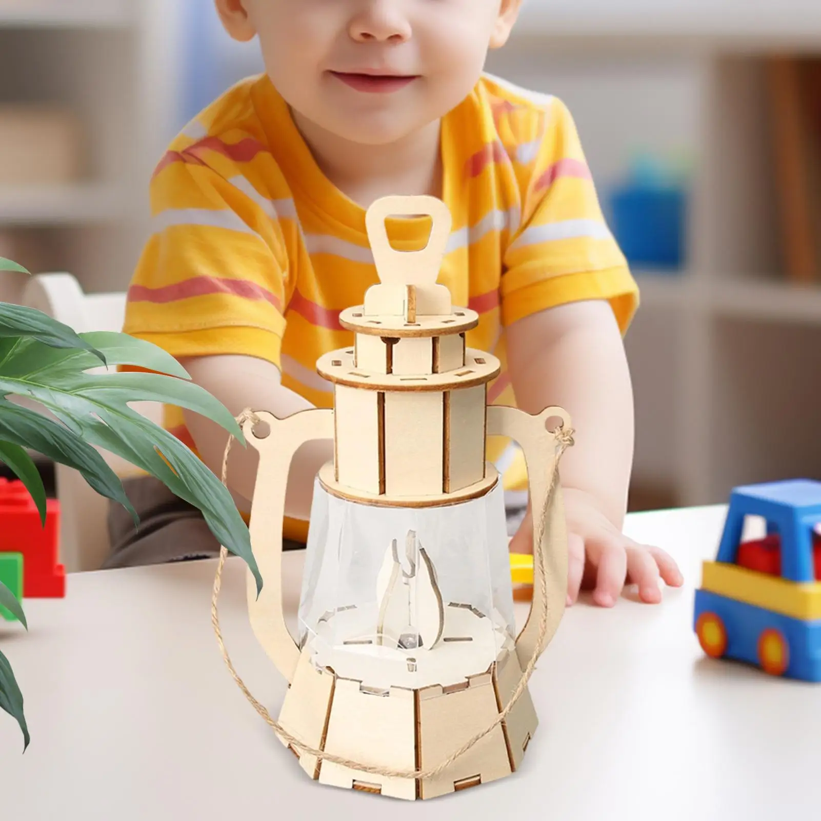 

DIY Wooden Lantern Assembly Kit 3D Puzzle Science Educational Model Building Toy for Teens Adults STEM Project Home Decor Craft