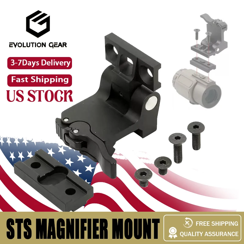 Switch to Side STS Mount for G33 G43 G45 Magnifier, 7mm Riser,