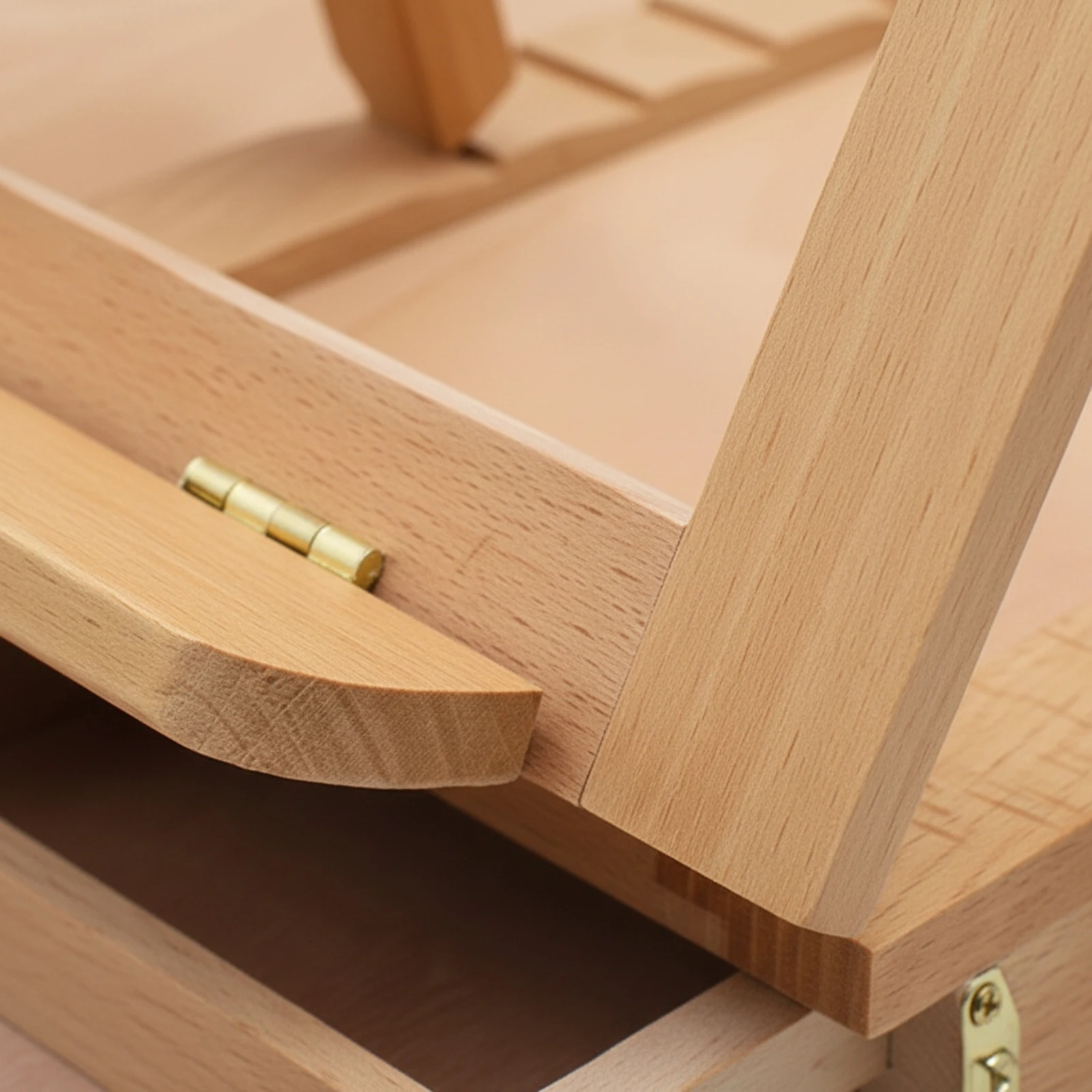 Drawing Box with Easel Wooden Tabletop Easel with Drawer Fold-out Compact for Artists, Outdoor Sketching, Studio