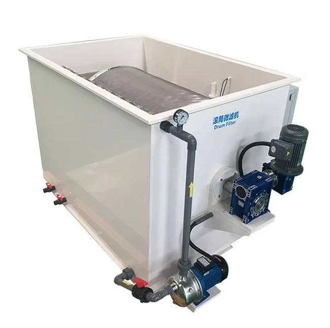 Fishpool Filtration Equipment Bio Fish Farm Vacuum Rotary Drum Filter for Koi Pond