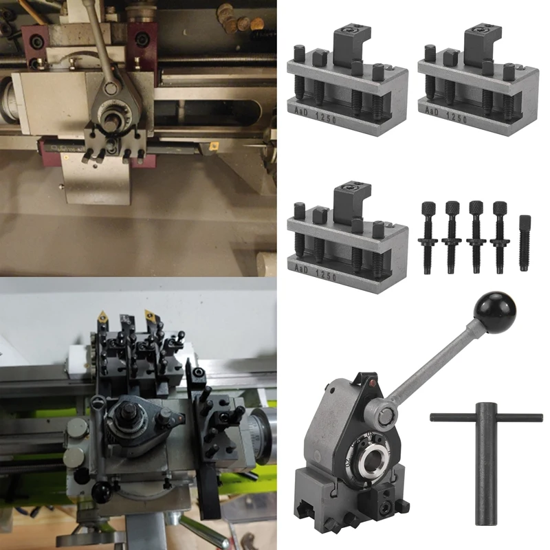 Lathe Quick Change Tool Post Set WM210V&WM180V&0618 12X12mm Tool Rest For Swing Over Bed 120-220Mm