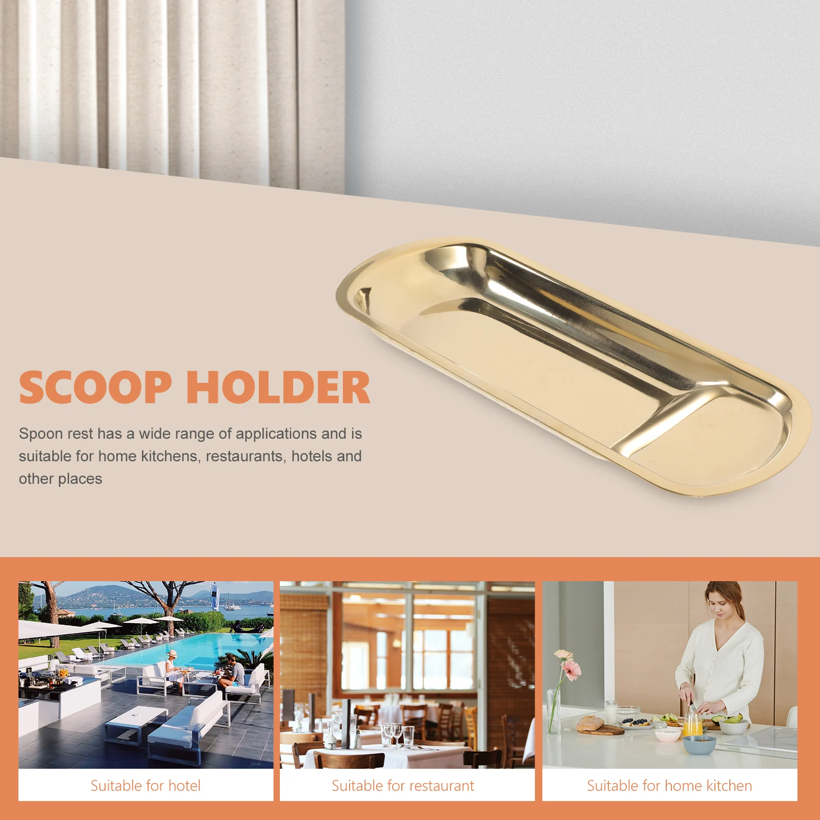 

1pc Stainless Steel Spoon Rest Ladle Holder Metal Scoop Holder Household Kitchen Accessories Compact Daily Use
