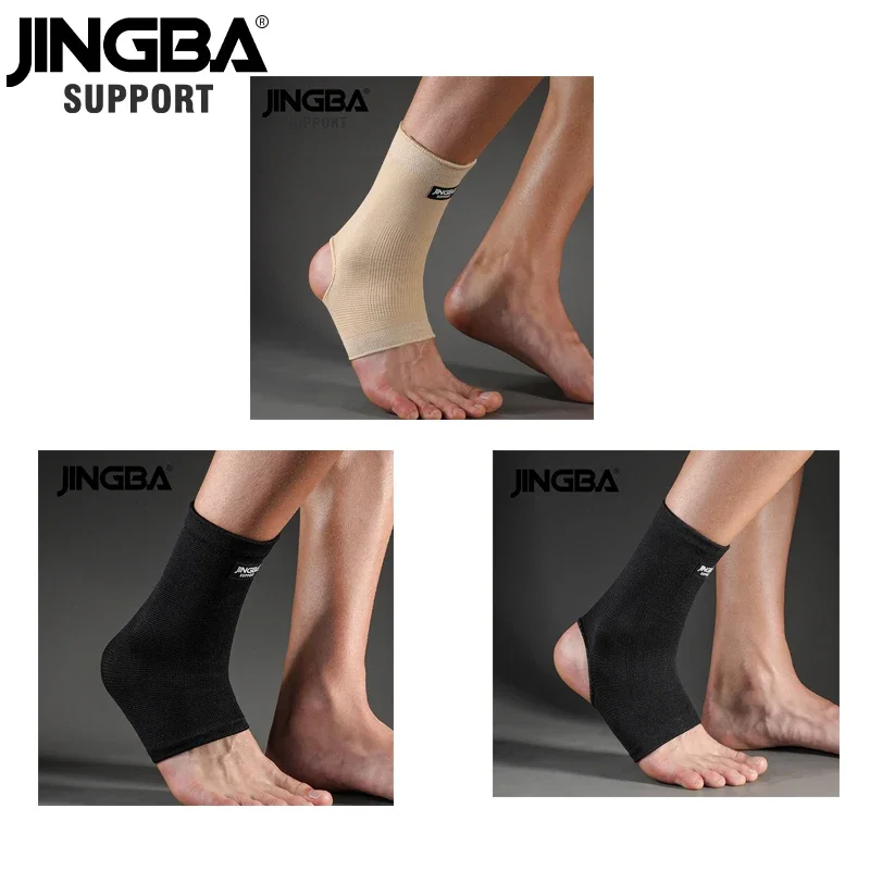 JINGBA SUPPORT 1 PCS Dropshipping Black Nylon Compression Ankle Brace Support Protector Outdoor Sports Protective Ankle joint