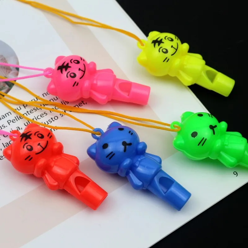 10PCS Random style Cute Animal Cat Plastic Whistle Referee Sport Cheerleading Toys And Kids Children Birthday Party Favors Gifts