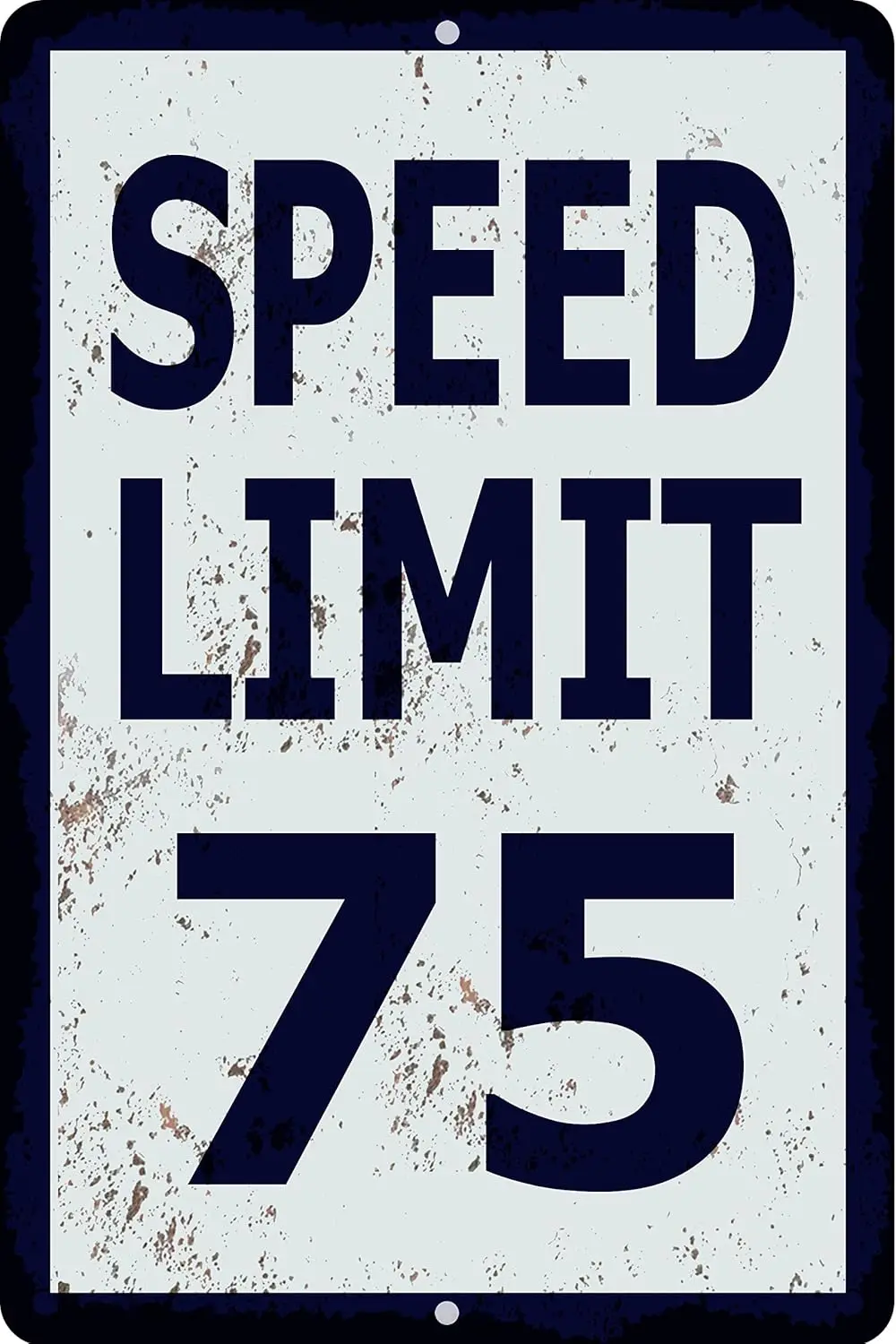 Skyocean Speed Limit 75 MPH Sign, Slow Down Sign, Traffic Signs,Vintage Metal Tin Sign