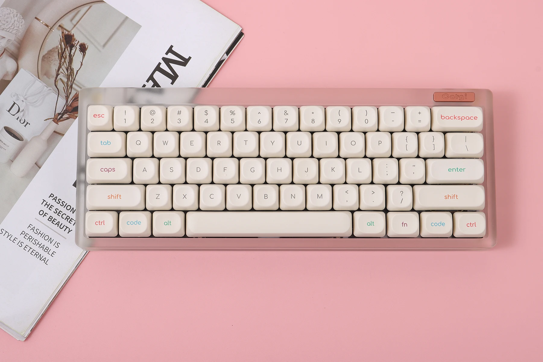 Custom 124 Keys Minimalist Cute Fruit Keycaps PBT Sublimation MOA Ball Caps for Wooting Mechanical Keyboard Gift