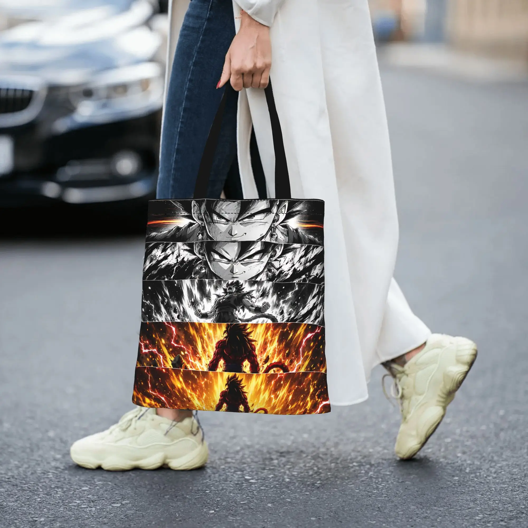 Fashion Dragon Ball Theme Women's Bag Shopping Bag Shonen anime Canvas Tote Bag Women'S Shoulder Handbag Christmas Gift