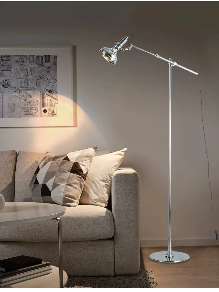 Mid ancient style bedside floor lamp living room joint activity swing arm industrial style Wabi Sabi style coffee shop homestay