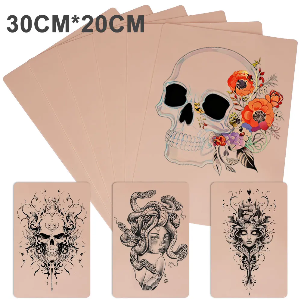 

A4 Size Large Tattoo Practice Skin Blank Double Sides Fake Skin Tattoo Training Skin for Permanent Makeup Tattoo Accessories