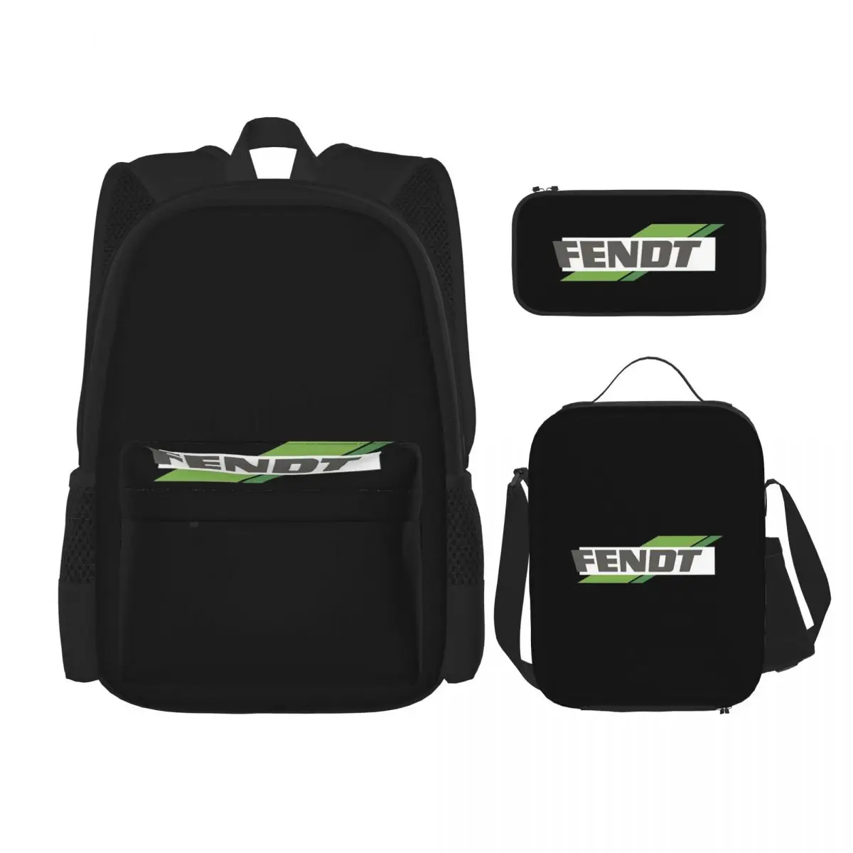 

Fendt Caravan Backpacks Boys Girls Bookbag Students School Bags Kids Rucksack Lunch Bag Pen Bag Three-Piece Set