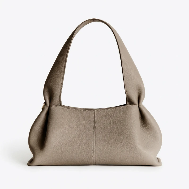 Franse Clouds Underarm Bag Damesmerk lederen schoudertas Lichtgewicht high-end handtas Veelzijdig geplooid ontwerp pendeltas - afbeelding 1