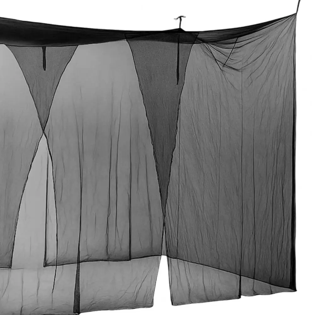 Foldable Mosquito Net 2 Pcs Mosquito Net Canopy for Bed Patio 4 Corner Mesh Net with Side Openings Hanging Hooks for Camping