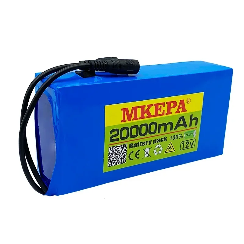 100% แบตเตอรี่20Ah ลิเธียมแพ็ค12V 20000mAh แบบพกพา DC 12.6V พร้อมปลั๊ก EU + ที่ชาร์จ12.6V1A