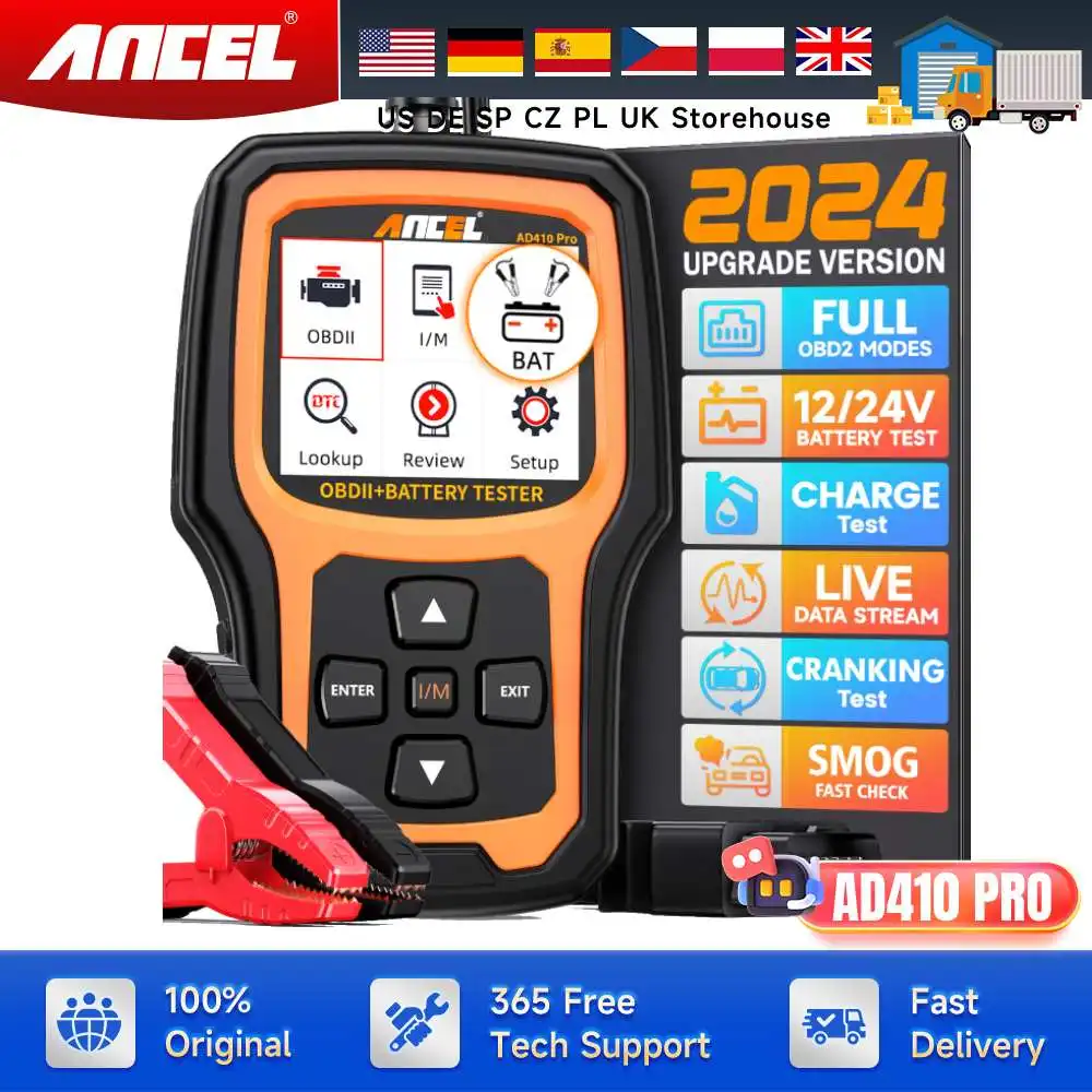 

ANCEL AD410pro OBD2 Automotive Scanner Code Reader Check Engine Light Car Scan Emission Analyzer OBD Automotive Diagnostic Tool