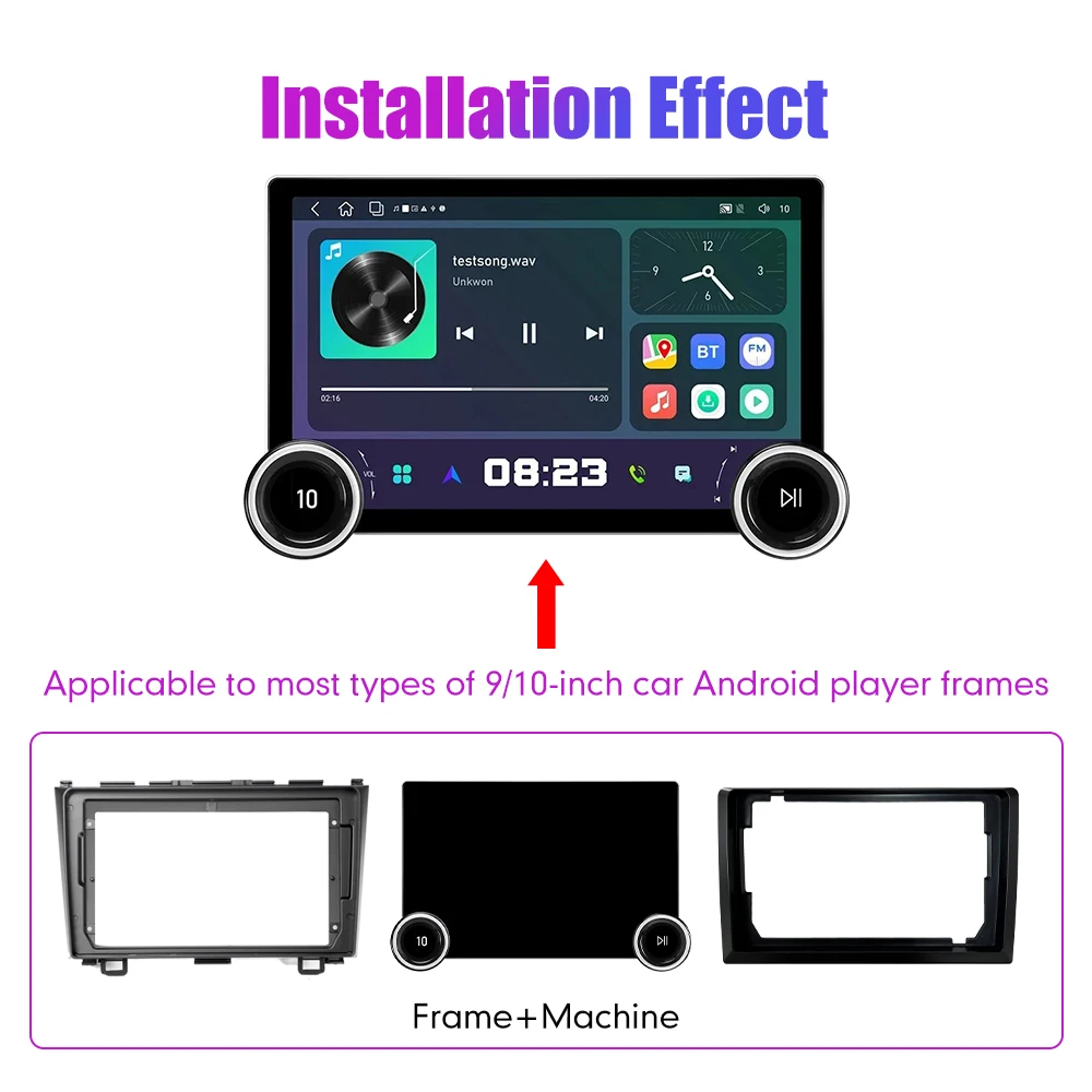 11.8 Inch 2K Double Knobs 2 Din Car Radio For Honda Crv 2006-2011 Car Radio DVD Multimedia Video Player Android Auto Carplay