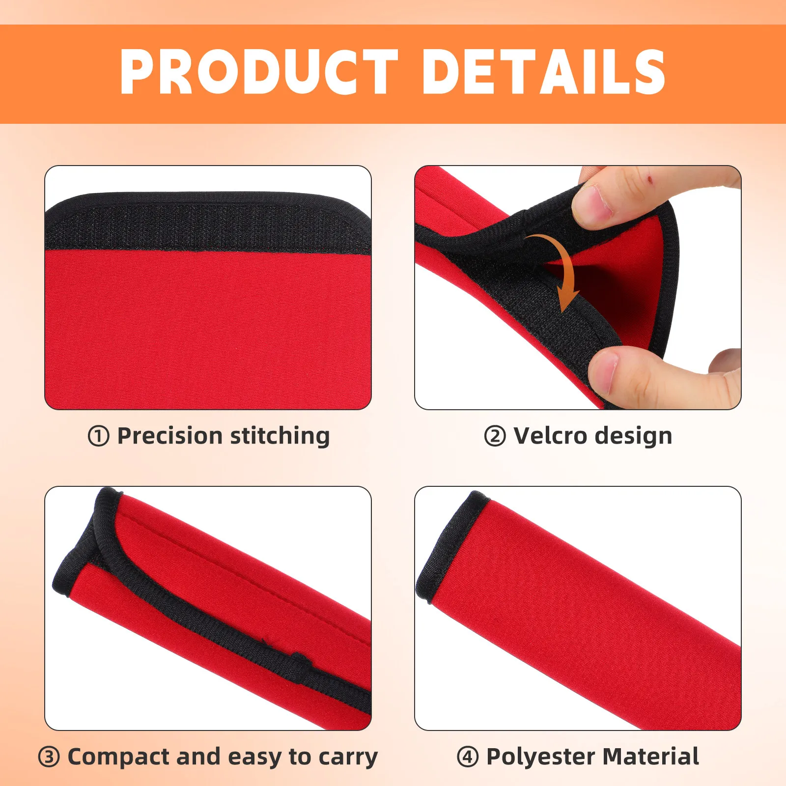 4Pcs Anti-Slip Pull-Up Bar Grip Cover Horizontal Bar Handle Sleeve for Home Gym Fitness Equipment Dumbbell Barbell Palm Grip Pad - view 5