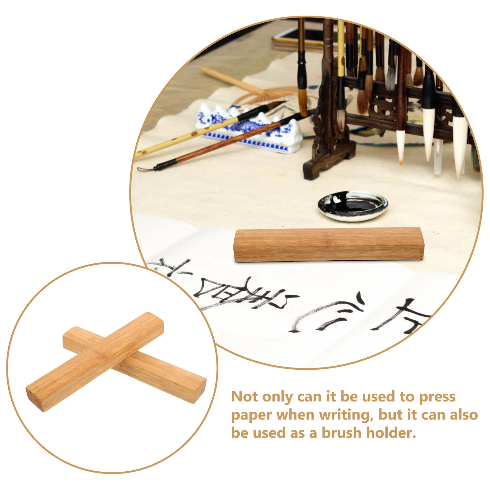 

2 шт. деревянные пресс-папье для каллиграфии, прямоугольные, тяжелые, прочные, настольные украшения, подставки для кистей и ручек, для каллиграфии