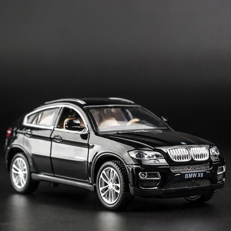 1:32 X6 aleación Diecast modelo coche Metal coche tirar hacia atrás ruedas niños juguetes de cumpleaños regalos de cumpleaños para niños F146 moda A