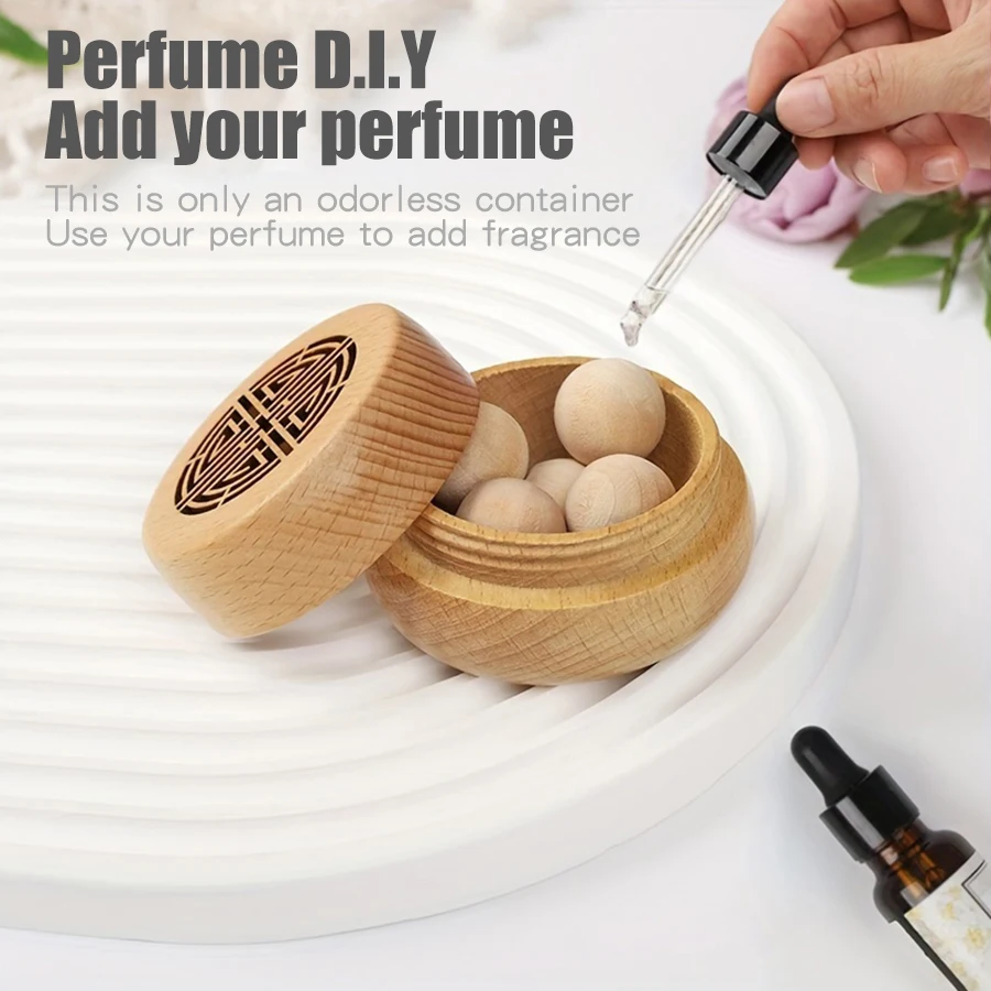 No Perfume DIY Fragrance Wooden Aroma Diffuser Ancient Box Home Decor Items Ornaments Accessories Living Room Bedroom Car Women