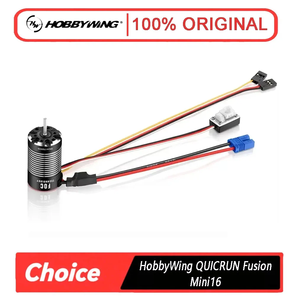 

HOBBYWING QUICRUN Fusion Mini16 30A 3000KV Brushless 2-in-1 ESC Motor Combo – Waterproof Sensored for 1/16/18 RC Cars/Crawlers