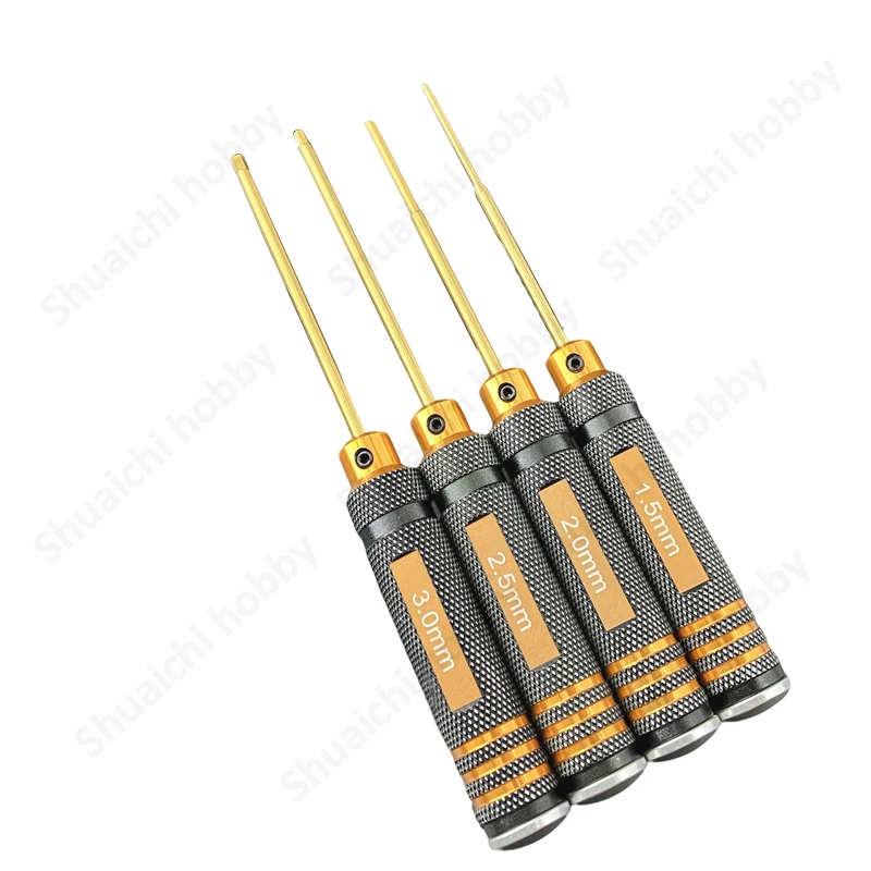 RC Airplane 1.5/2.0/2.5/3.0mm Diameter Bit Hexagon Socket Screwdriver Wrench Aluminum Alloy Handle Length Adjustable DIY Tools