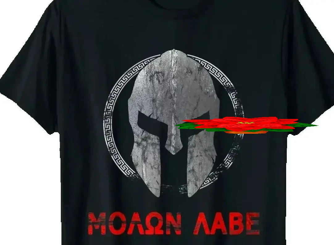 Spartan Warrior Helmet Molon Labe Vintage Men T-Shirt Short Sleeve Casual 100% Cotton O-Neck  Summer Tees