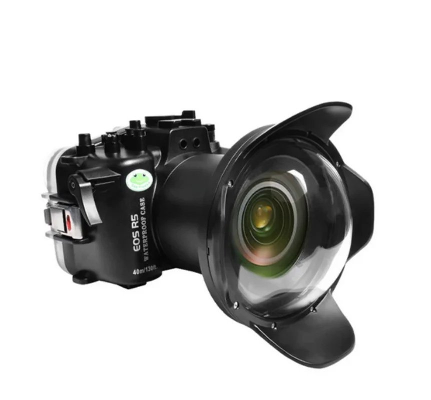 

Waterproof Diving housing Case For Canon EOS R5 Dive 40m/130ft With Dome Port Work With More Lens